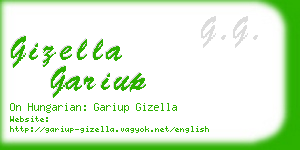 gizella gariup business card